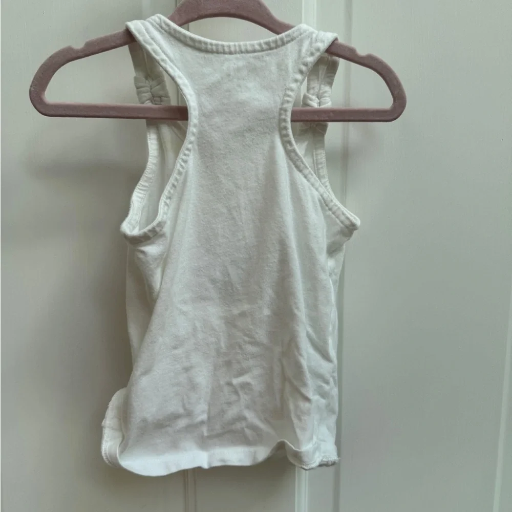 2T Girls White Ice Cream Floral Graphic Kids Sleeveless Tank Top Blouse Top